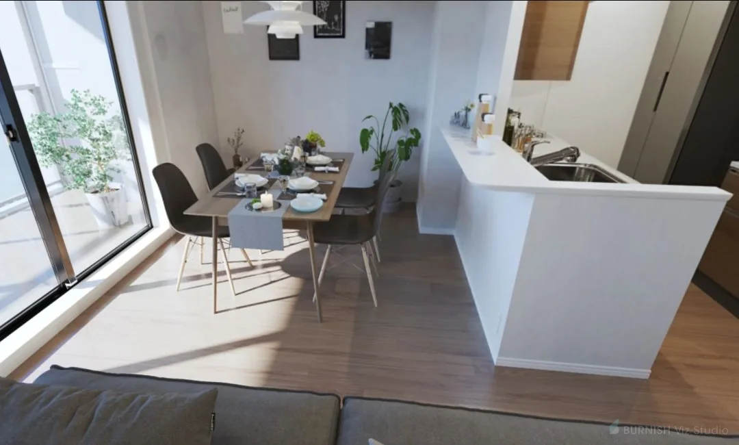 ブラウザ上で空間を操作できるWEB VRのダイニング・キッチン