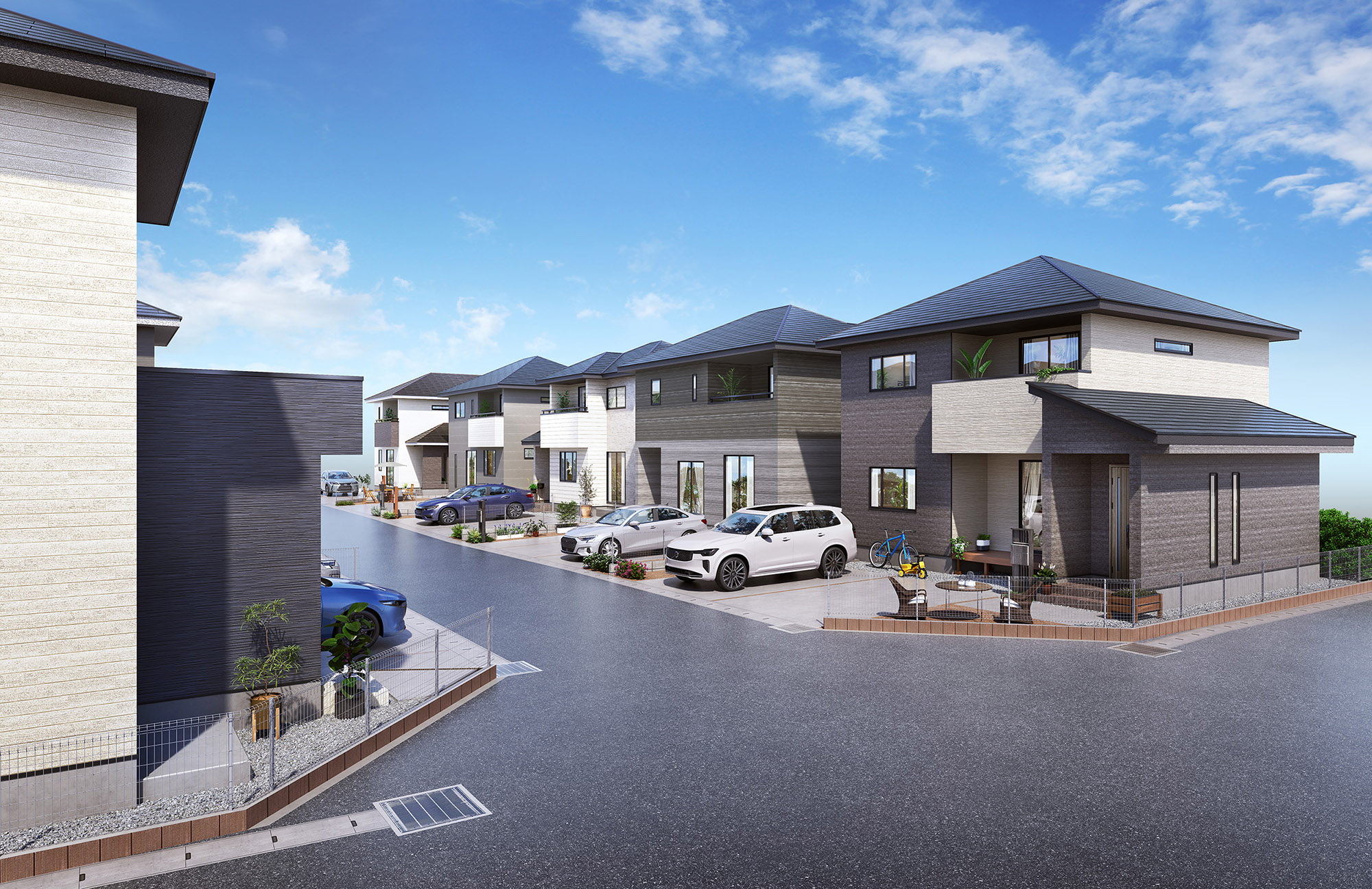 分譲,パース,不動産,街並み,CG,